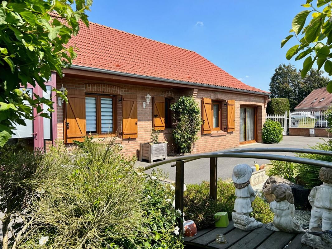 Maison individuelle de plain-pied, 3 chambres, jardin, garage