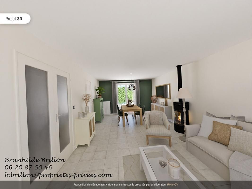 Maison 95M², 3 chambres, garage, jardin