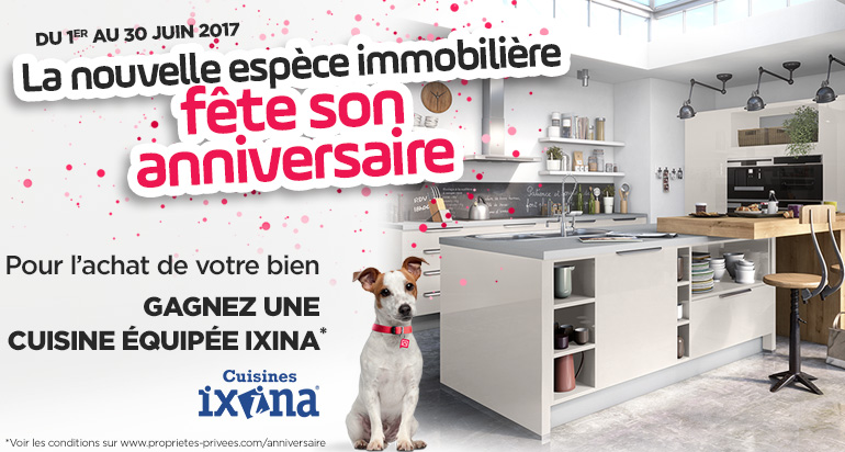 Gagnez une cuisine IXINA avec Proprietes-privees.com
